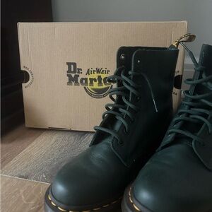Dr. Martens Forest Green Lace-Up Boots
